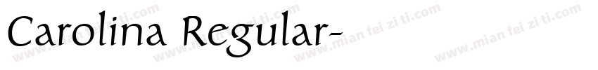 Carolina Regular字体转换